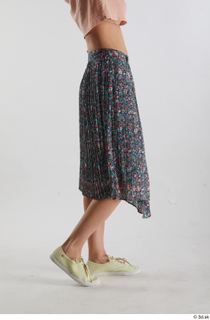 Cynthia  1 casual dressed flexing floral skirt leg side…